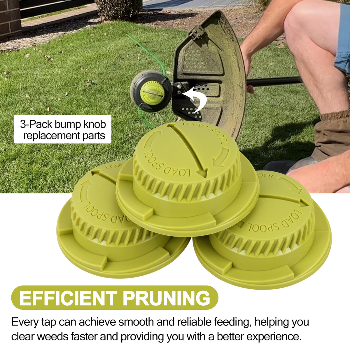 Gteana green bump knob for Ryobi RY252CS, sturdy design