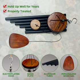Gtizry wind chime 28 inches long for patios and gardens.