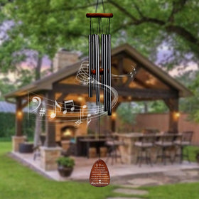 Gtizry wind chime with silver aluminum tubes for clear outdoor tones.