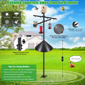 Gtongoko adjustable-height pole demonstrates easy positioning for birds