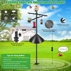 Gtongoko base with 10-inch five-prong design for stability