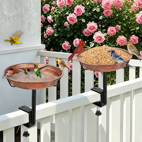 Gtongoko outdoor bird bath with easy assembly and secure mounting