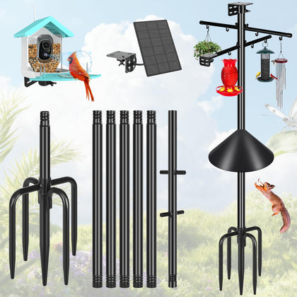 Gtongoko squirrel-proof pole outdoor setup for year-round birdwatching