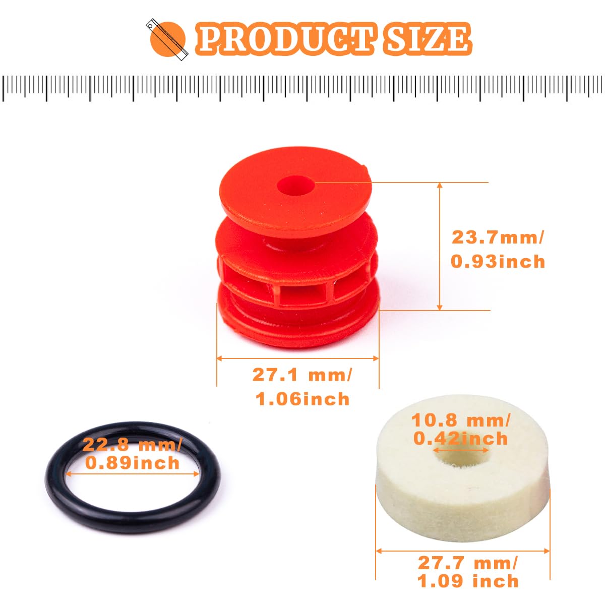 gtpartes piston seal kit components including o-ring and washer