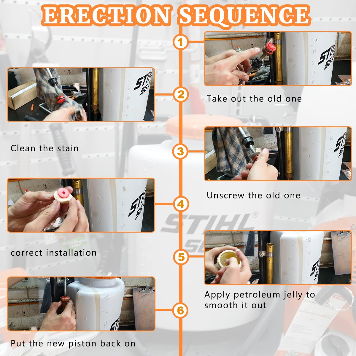 gtpartes tool-free installation for Stihl SG20 backpack sprayer