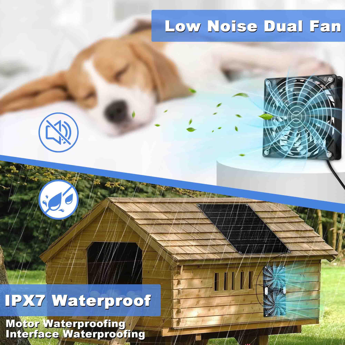 GTQKING 30W monocrystalline panel delivers efficient sunlight for steady ventilation.