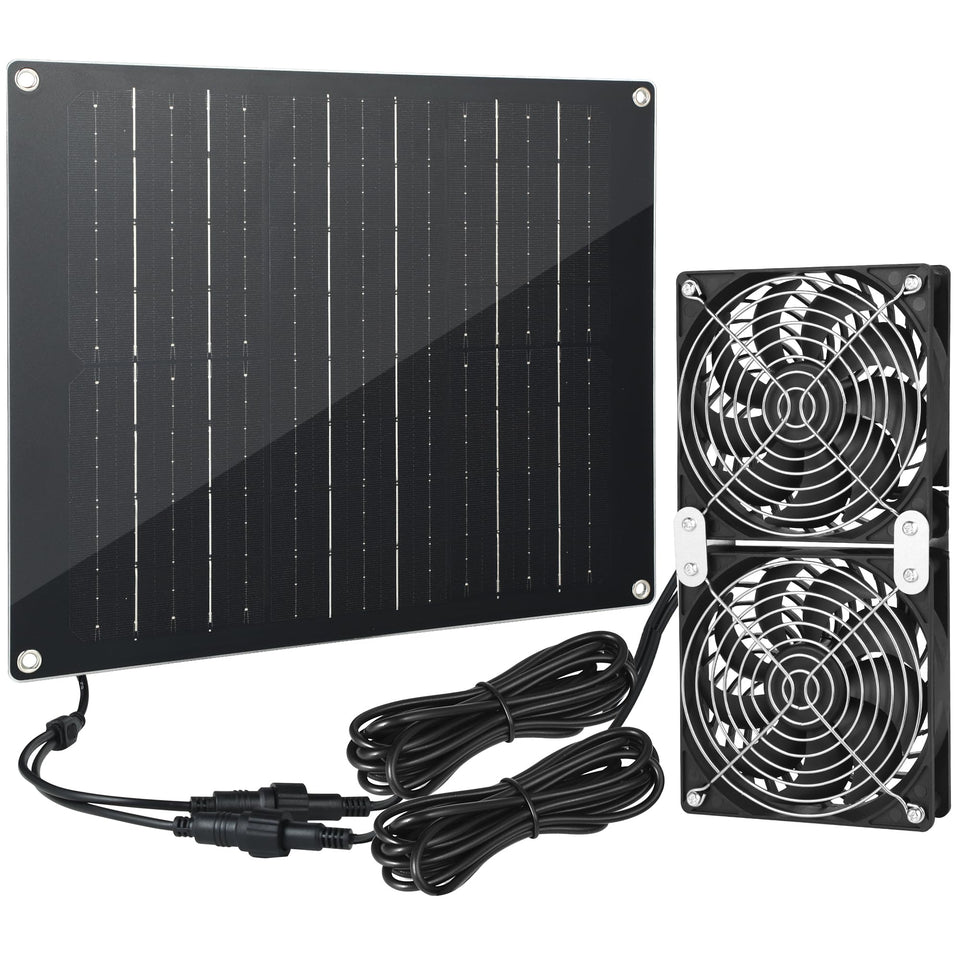 GTQKING solar powered fan main unit for versatile daylight cooling.