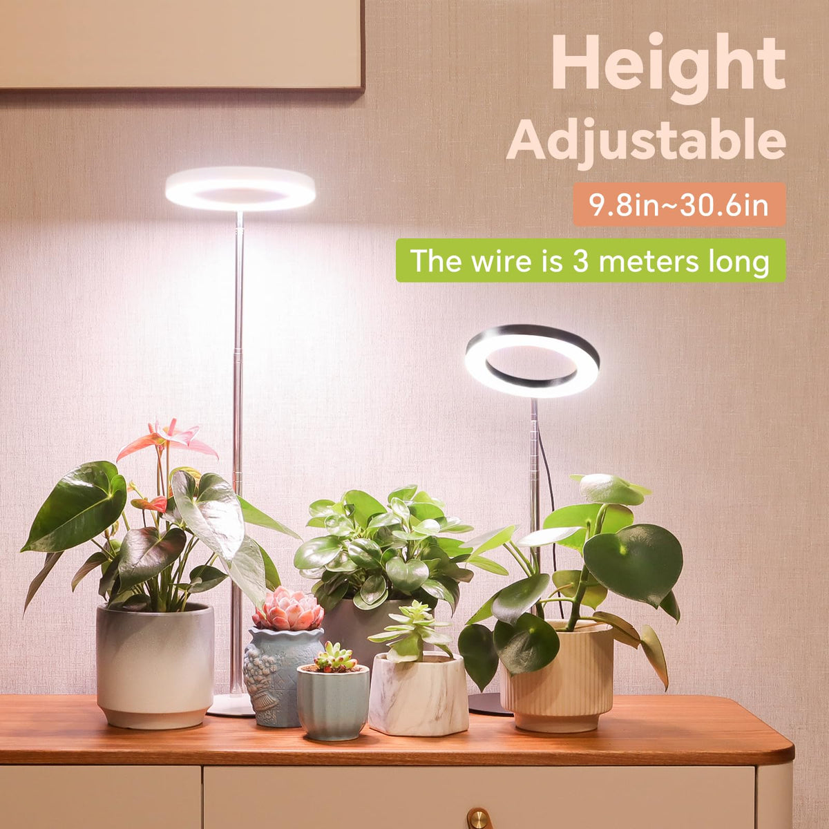 GTRUIIDY desk grow light color modes tailor spectrum for different plants.