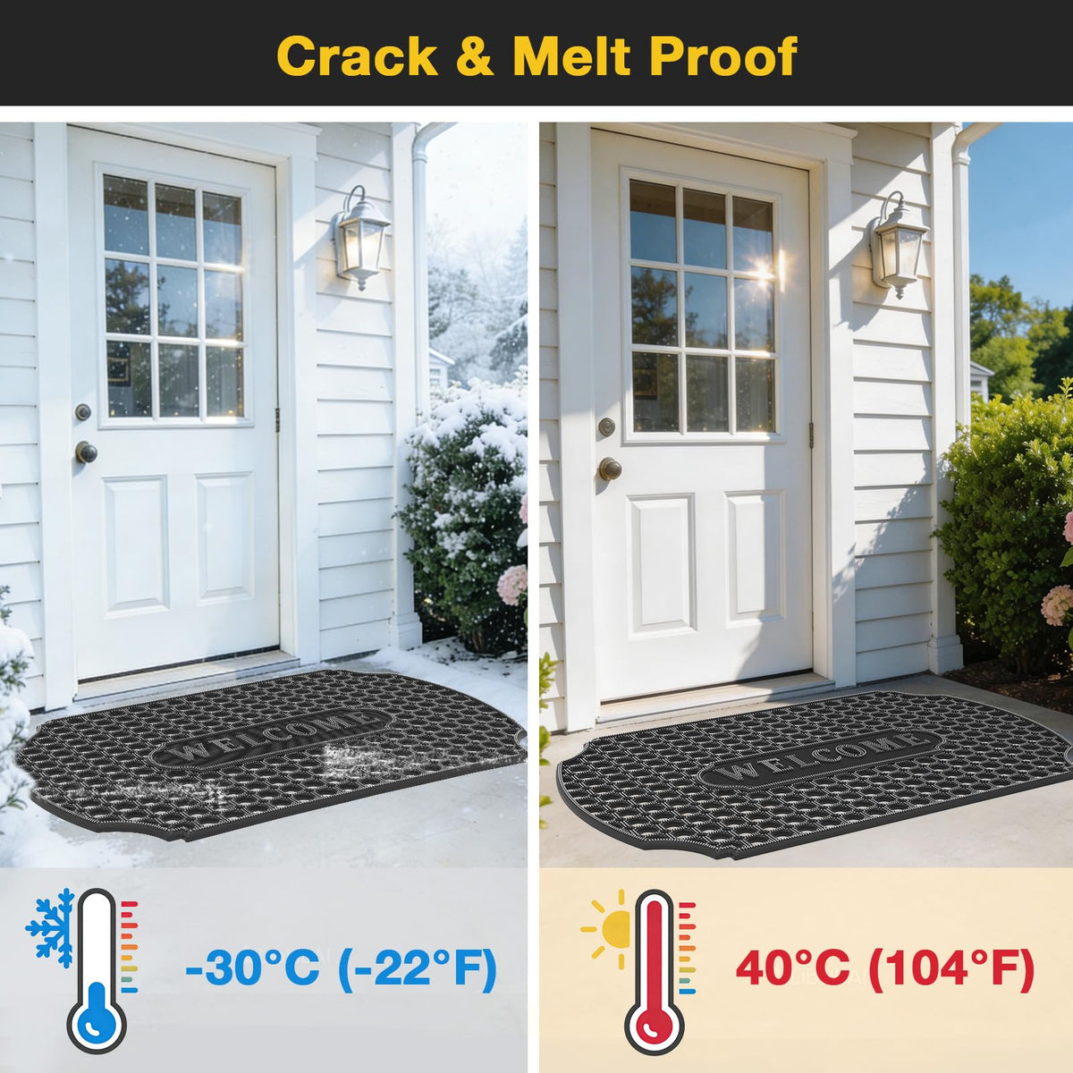 GTRY easy-clean mat that rinses dirt away through drainage holes