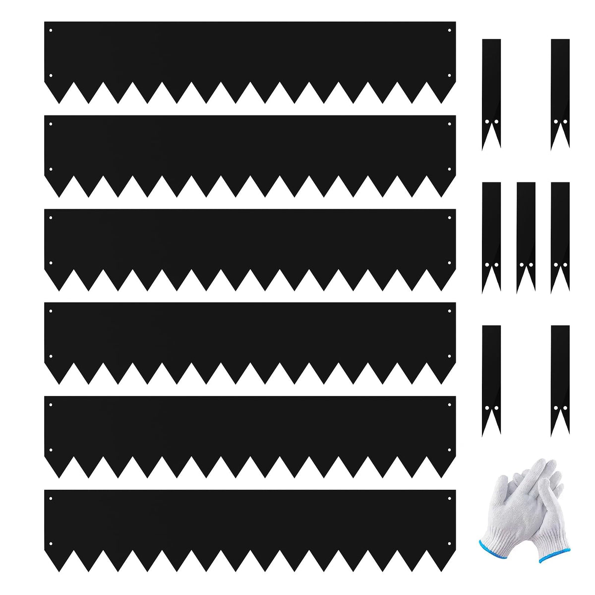 GTSABWAY 6-pack edging kit in black creates clean garden borders.