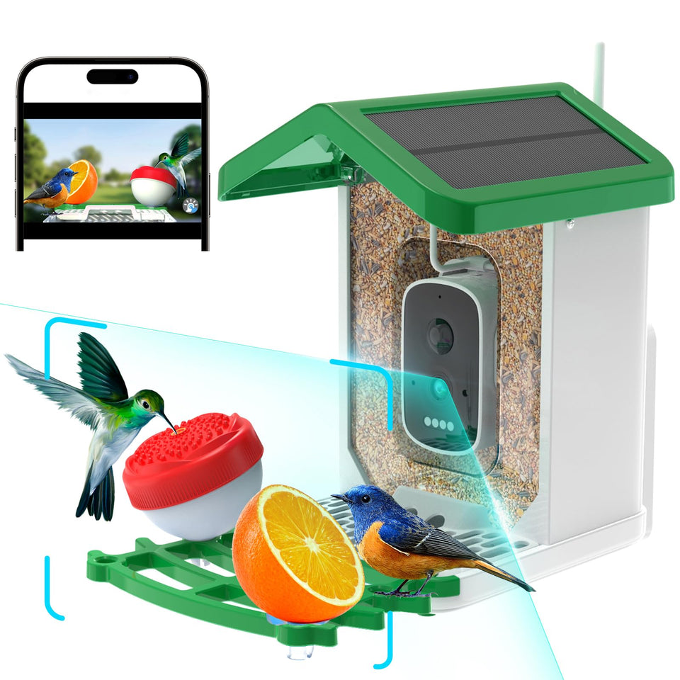 GTSABWAY bird feeder camera front view for near-field backyard bird observations.