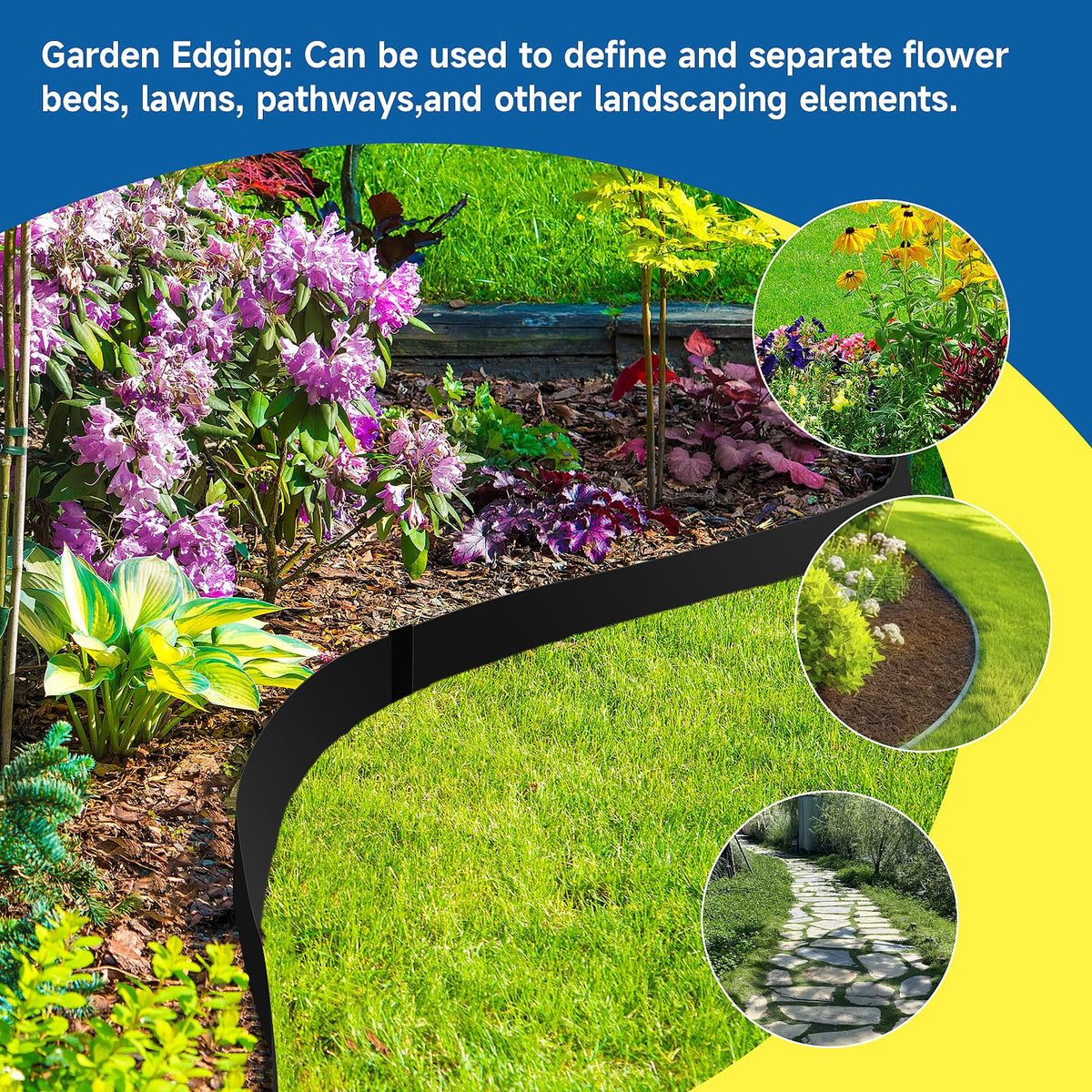 GTSABWAY complete edging kit suits pathways, beds, and lawns.