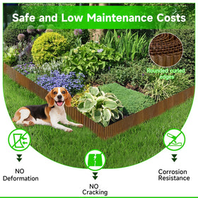 GTSABWAY raised bed edge defines vegetable plots neatly.