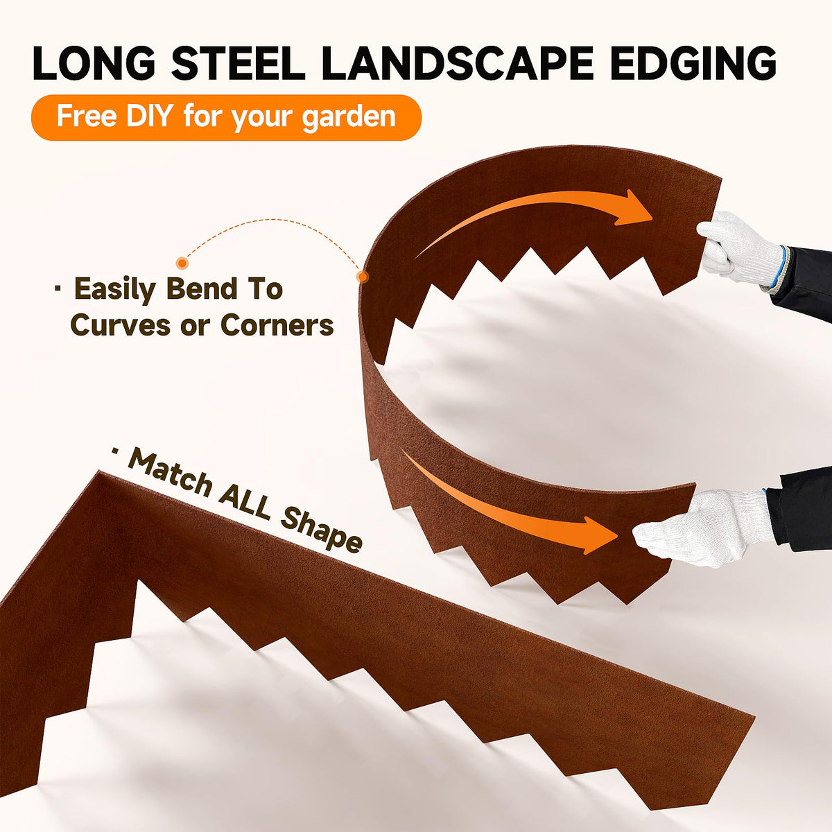 GTSABWAY rust patina finish enhances rustic garden aesthetics.