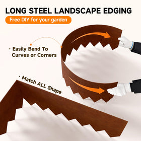 GTSABWAY rust patina finish enhances rustic garden aesthetics.