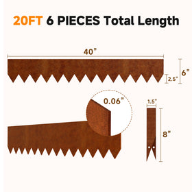 GTSABWAY weathered steel border clamps secure a no-dig installation.