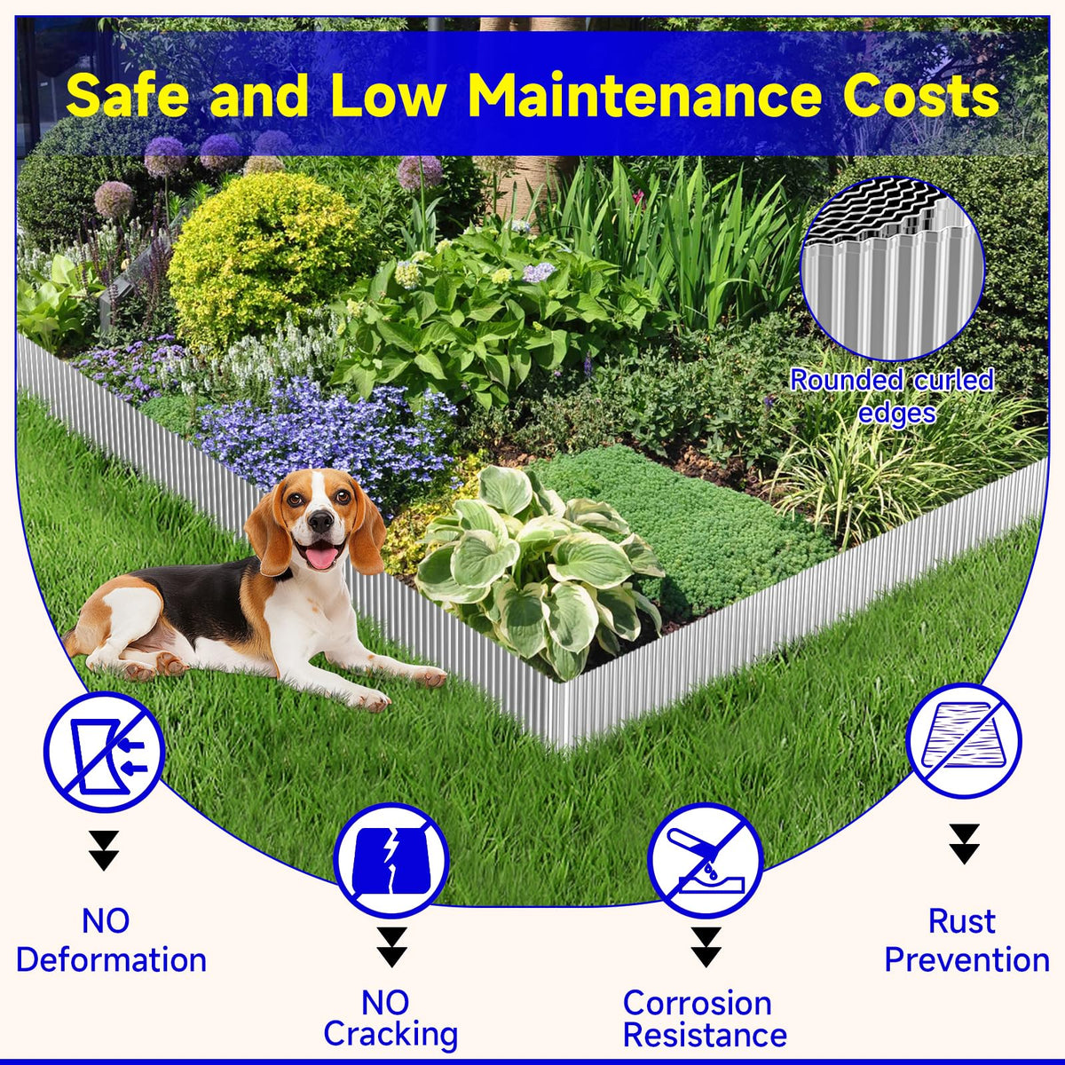 GTSABWAY edging helps keep mulch in place and separates beds from lawns.