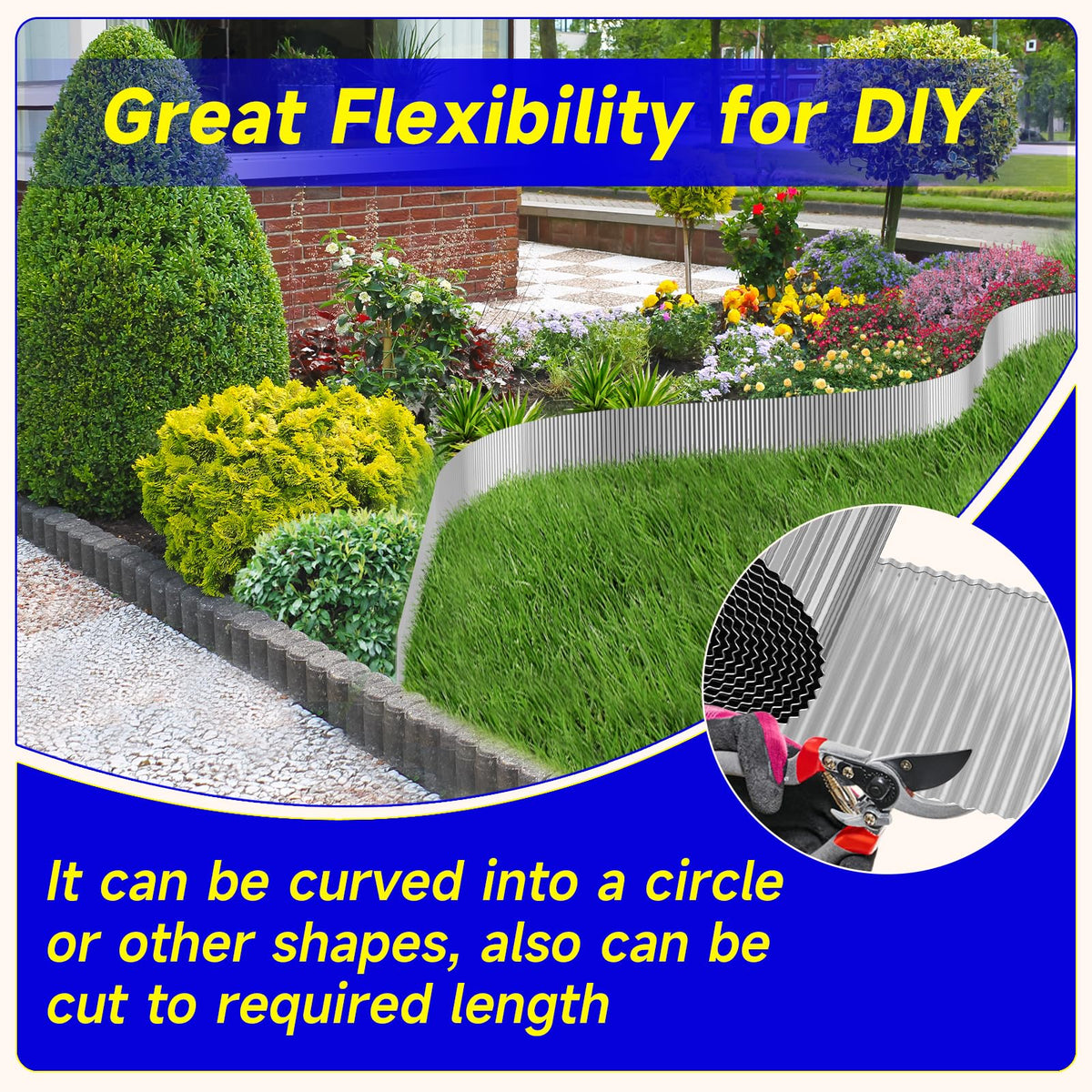 GTSABWAY weed-separation border helps keep beds weed-free.
