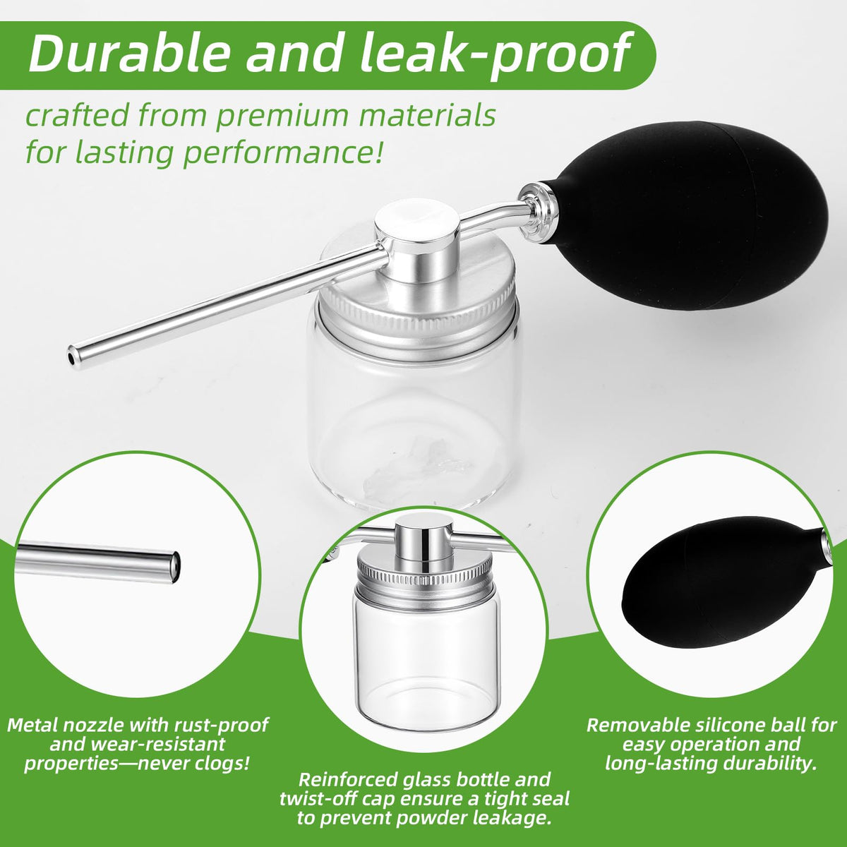 Gtziqa rubber bulb provides comfortable grip during spraying tasks.
