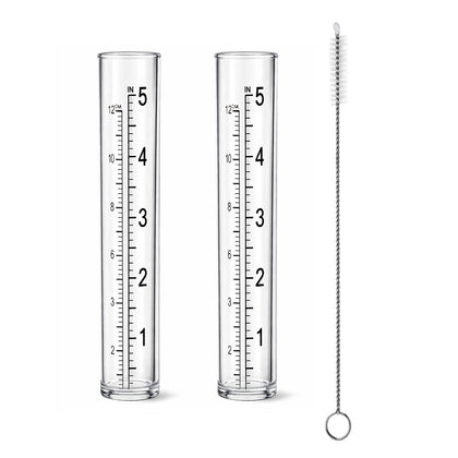 Gtziqa rain gauge replacement tube 5-inch clear, ideal for precise outdoor readings.