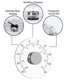 GuDoQi no-battery window thermometer saves energy while monitoring temperature.