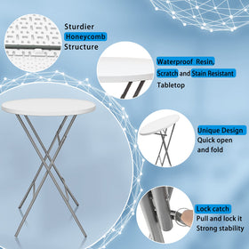 Guagua compact folding transport table for easy movement between venues.