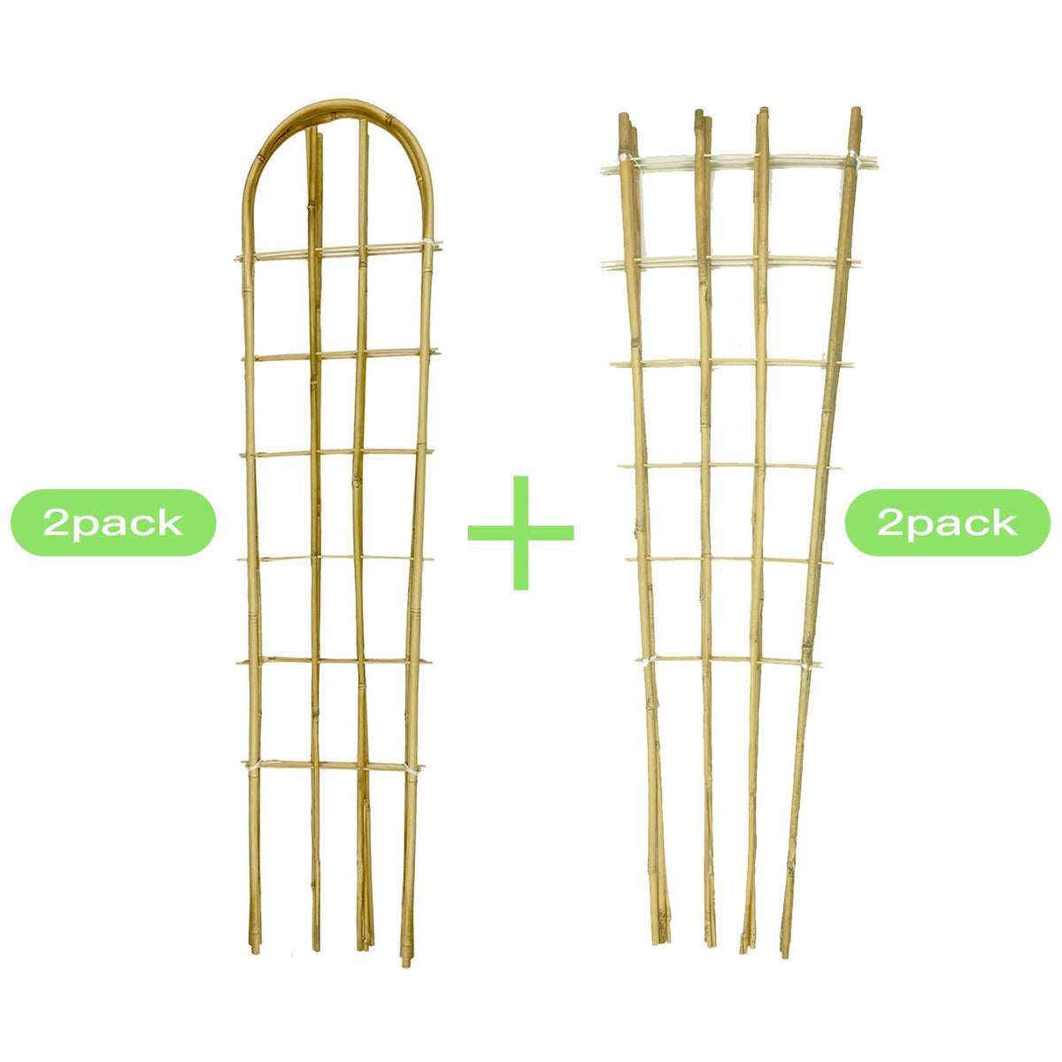 GUANGYE bamboo trellis 4-pack adds height and support to outdoor planters