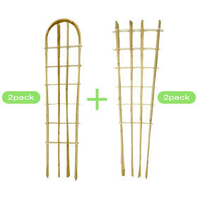 GUANGYE bamboo trellis 4-pack adds height and support to outdoor planters