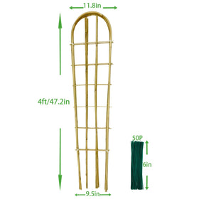 GUANGYE bamboo trellis installed in a pot frame for training plants