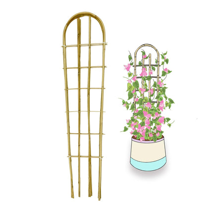 GUANGYE bamboo trellis U-shape 4ft six-pack ready for outdoor climbing plants