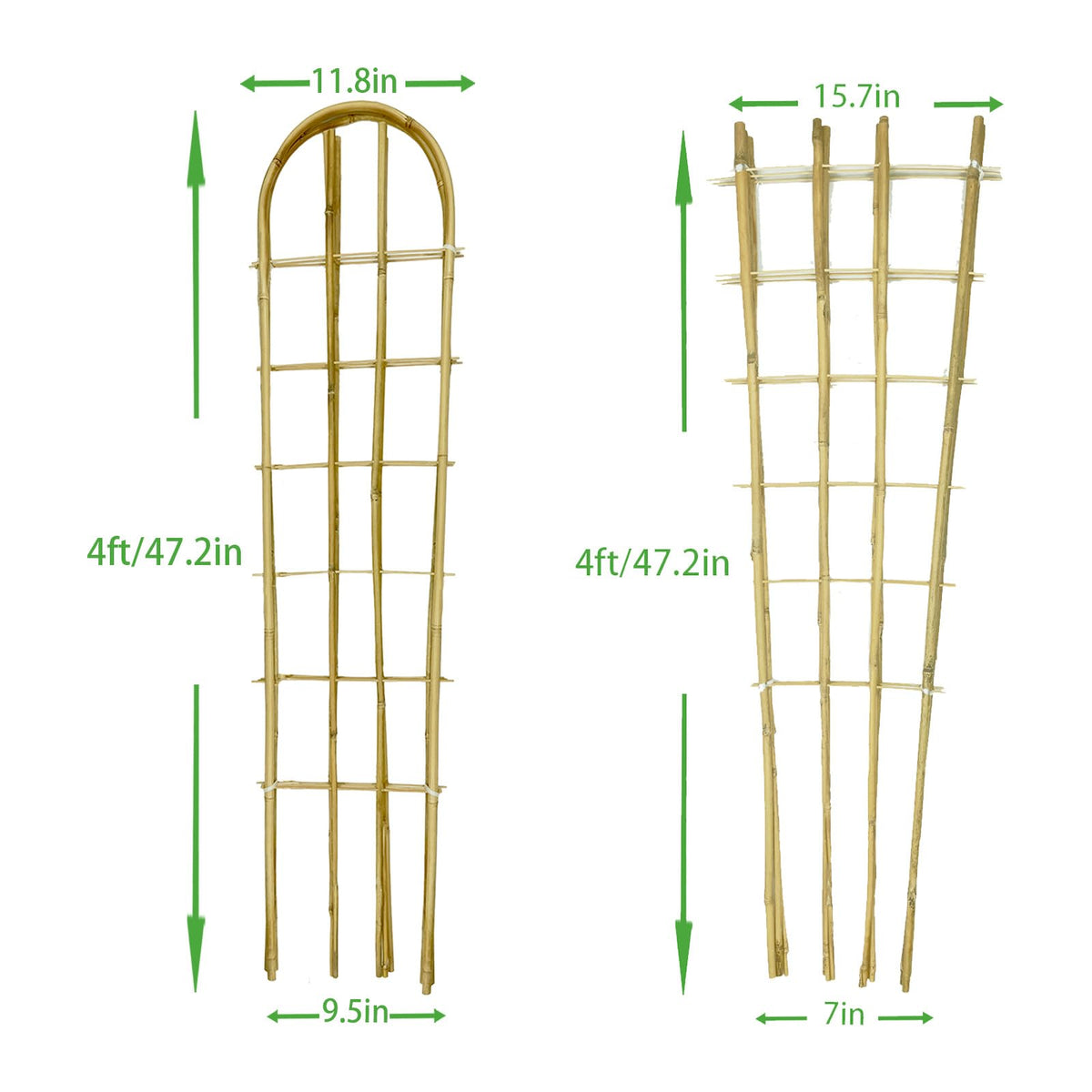 GUANGYE bamboo trellis 4ft U-shape ideal for indoor potted vines