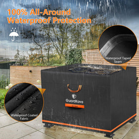 GuardKove 44in square fire pit cover UV protection preserves color