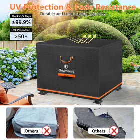 GuardKove 44in square fire pit cover wind strap ensures snug fit