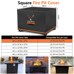GuardKove square cover close-up shows drawstring and buckle for secure fit