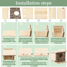 GUBEARE entrance door measures 3.15 inches in diameter for nesting comfort
