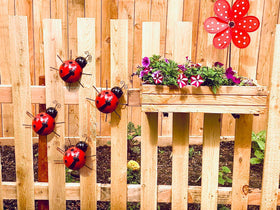 Gudui four-pack ladybugs decorate your yard fences with whimsy.