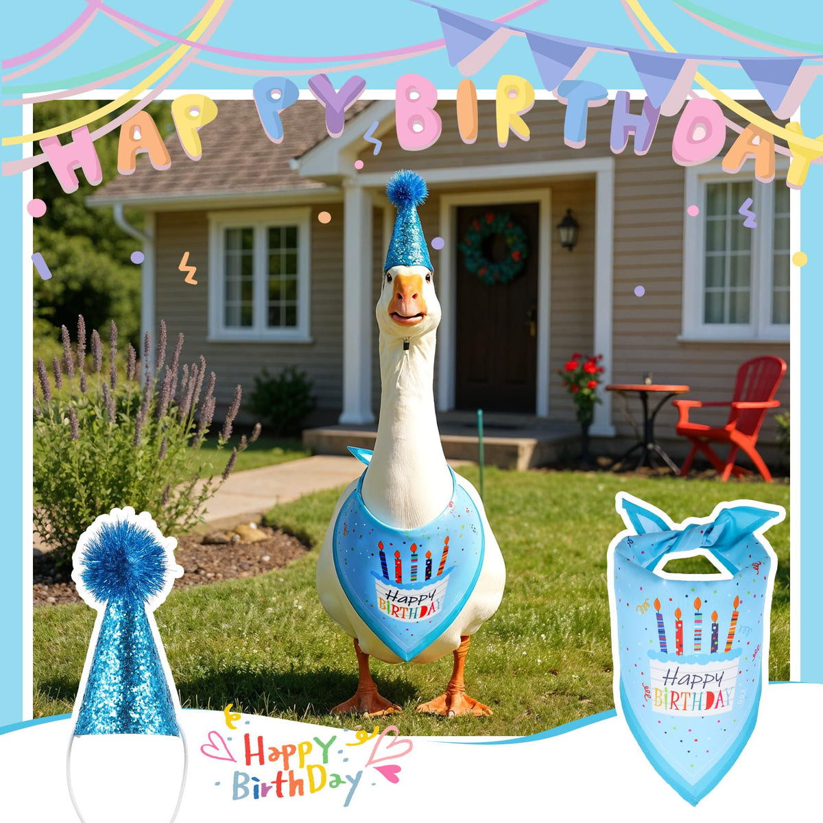 Guduling Cake-pattern Bandana close-up showcases playful design.