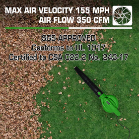 GUEDE Electric Leaf Blower in handheld-operation for versatile use.
