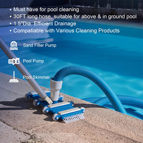 GUEQUITLEX flexible pool cleaning hose for easy maneuverability around corners.