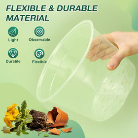 GUGEMEI clear nursery pot 12-inch supports tomatoes, herbs, and vegetables