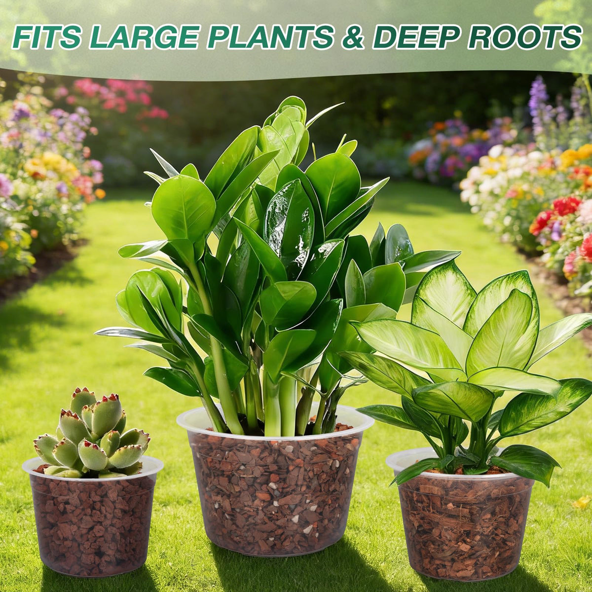 GUGEMEI durable plastic pots resist cracking and fading for long-term use