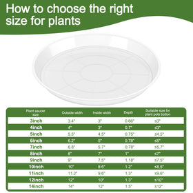 GUGEMEI plant saucer 4-inch bottom diameter fits small pots securely