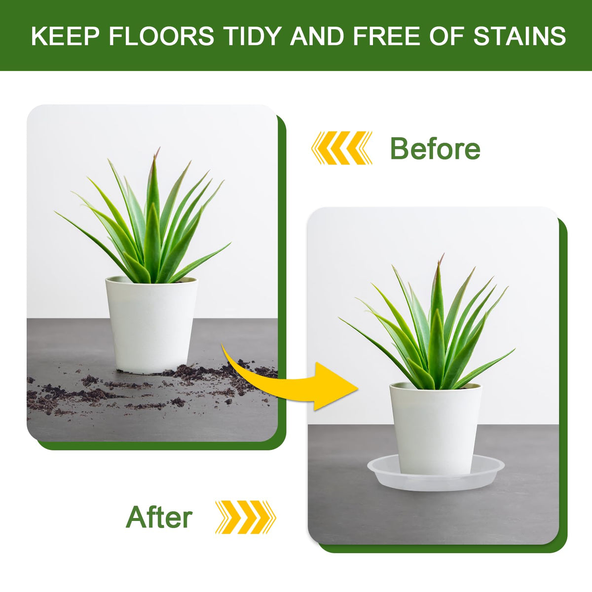GUGEMEI plant saucer durable PP plastic resists sun and frost