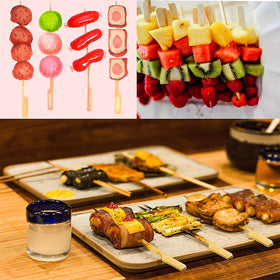 GuGen fruit kabob paddle picks for colorful party displays.