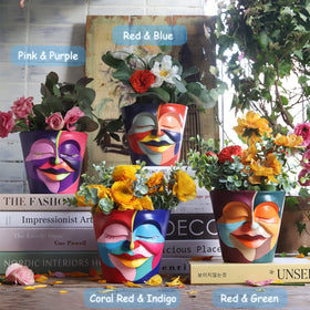 GUGUGO head planter shows a drainage hole and removable plug for plant care.