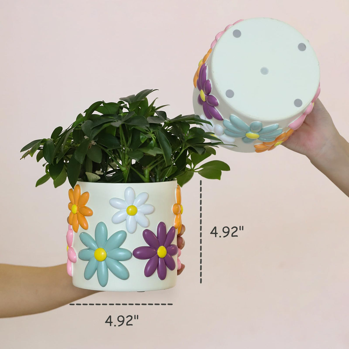 GUGUGO pot with drainage hole and plug for watering care