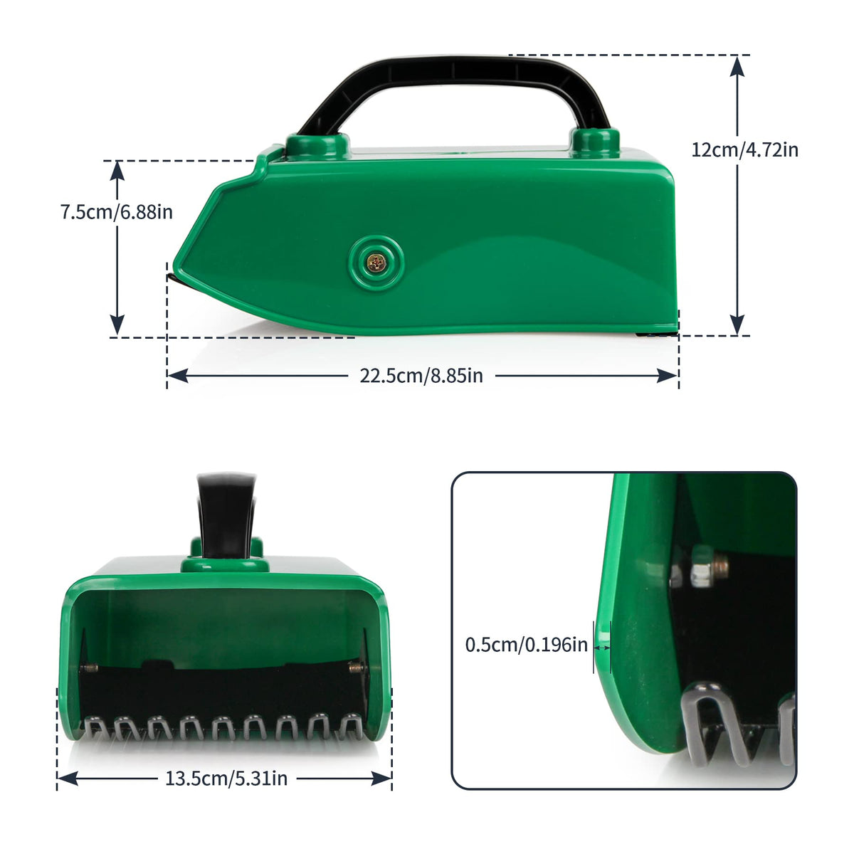 GUGULUZA Blueberry picker scoop separates berries from stems in a single motion.