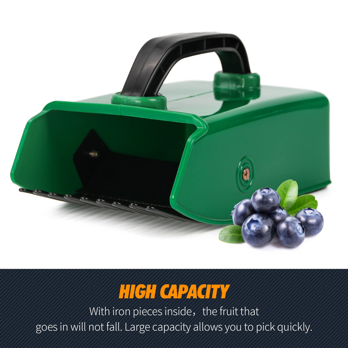 GUGULUZA Berry Picker with ergonomic handle reduces hand fatigue during harvest.