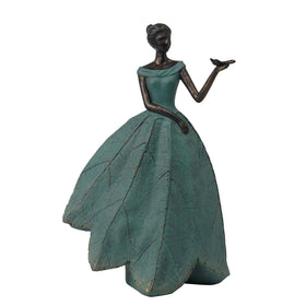 Guichifun Fairy Statue with dragonfly detail enhances outdoor spaces with artistic charm.