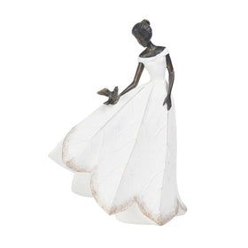 Guichifun fairy statue with leaf-angel design for indoor shelves and outdoor gardens.